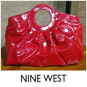Nine West | Stunning Patent Leather Large Bag Red